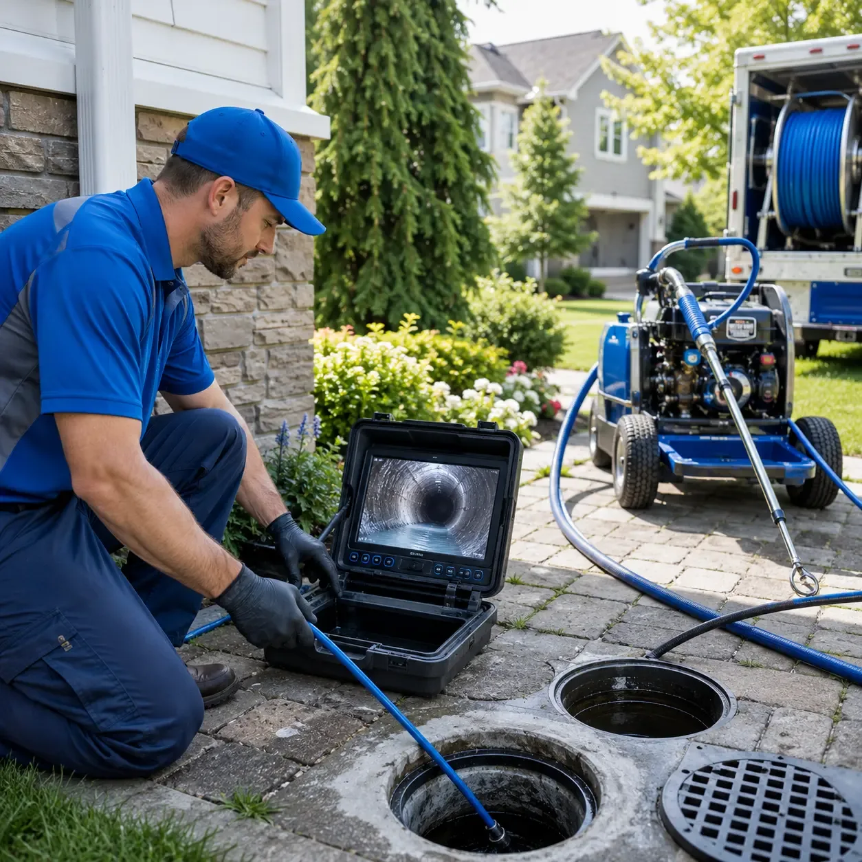 Outdoor drain cleaning professionals serving Cedar Grove, WI
